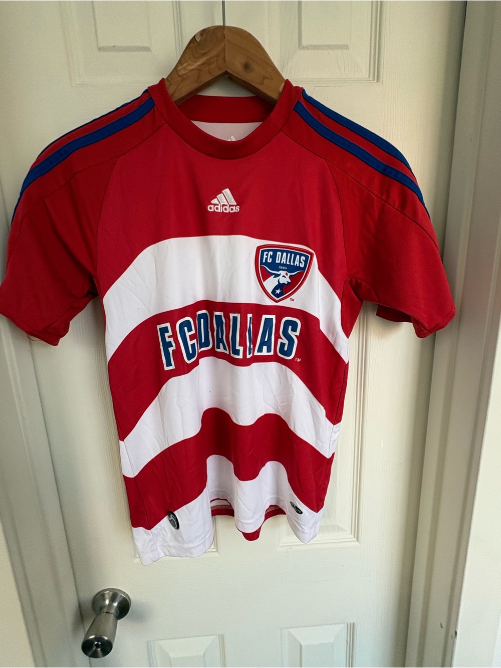 adidas Kids FC Dallas Red, White & Blue Soccer Jersey